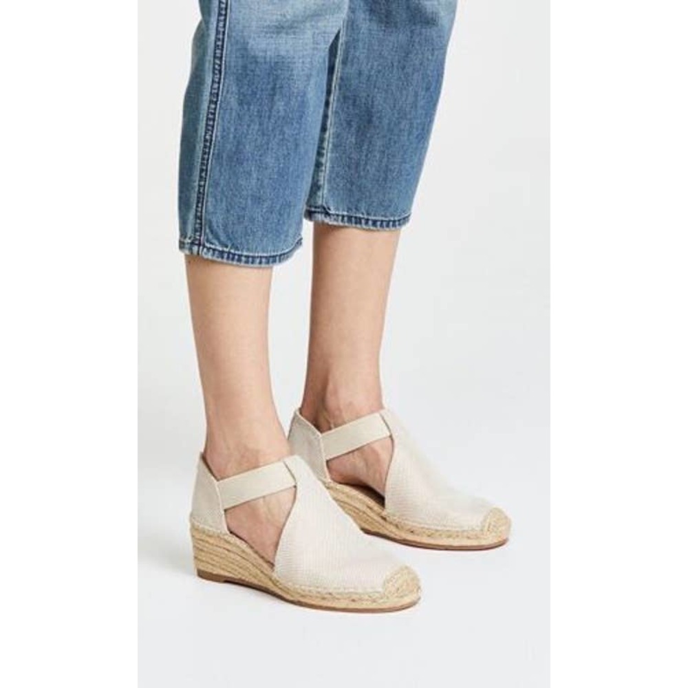 Tory Burch Cream Espadrille Wedges